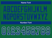 Custom Kelly Green Royal-White Mesh Drift Fashion Football Jersey