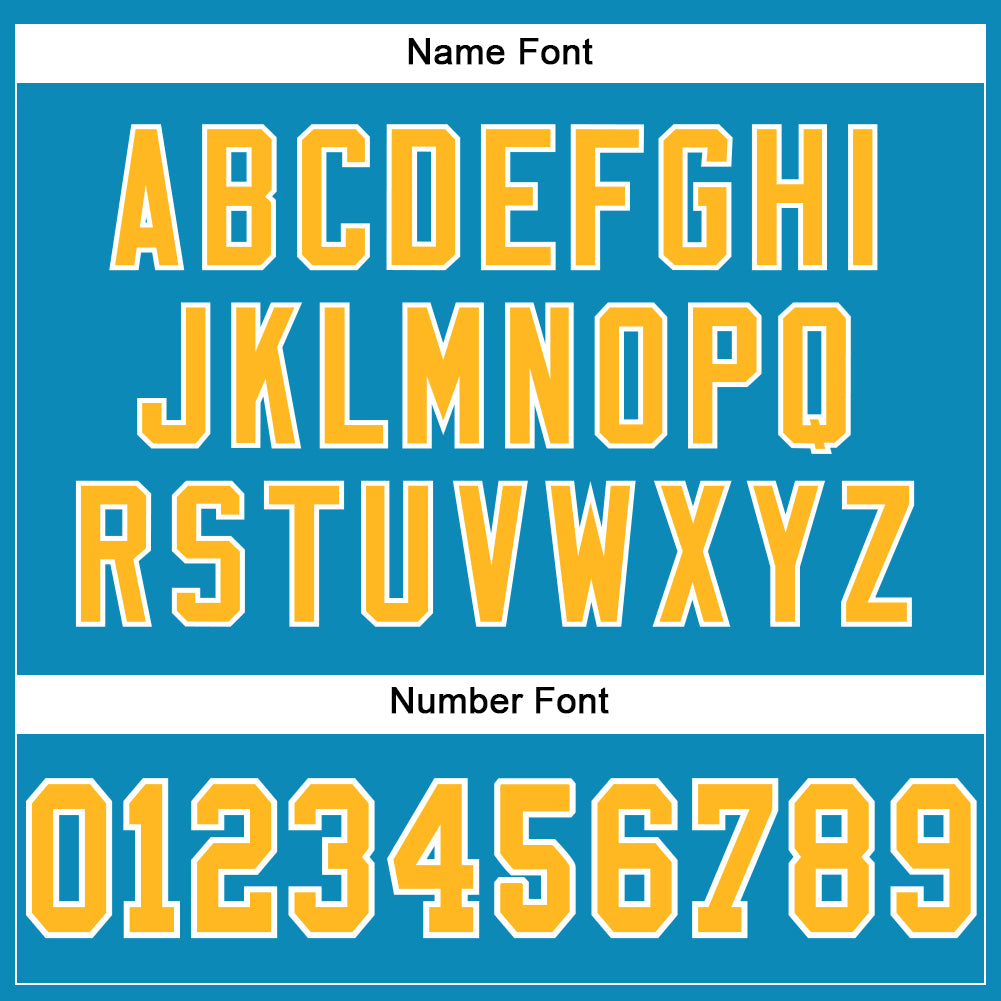 Custom Panther Blue Gold-White Mesh Authentic Football Jersey