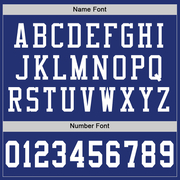 Custom Royal White Mesh Authentic Football Jersey