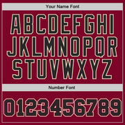 Custom Maroon Black-Cream Authentic Throwback Basketball Jersey