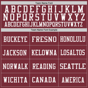 Custom Burgundy White Mesh Authentic Football Jersey