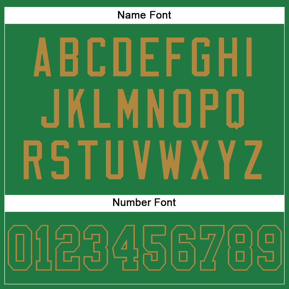 Custom Grass Green Grass Green-Old Gold Mesh Authentic Football Jersey