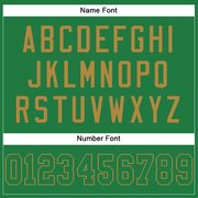 Custom Grass Green Grass Green-Old Gold Mesh Authentic Football Jersey