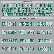 Custom Gray Kelly Green-White Mesh Authentic Football Jersey