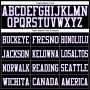Custom Black White-Purple Mesh Authentic Football Jersey