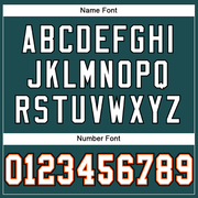 Custom Midnight Green White-Orange Mesh Authentic Football Jersey