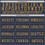 Custom Navy Red-Old Gold Mesh Authentic Throwback Football Jersey