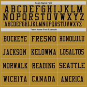 Custom Old Gold Orange-Black Mesh Authentic Football Jersey