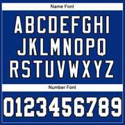 Custom Royal White-Black Mesh Authentic Football Jersey