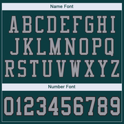 Custom Midnight Green Light Gray-Black Mesh Authentic Football Jersey