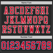Custom Black Red-Royal Mesh Authentic Throwback Football Jersey