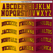 Custom Maroon Gold-Black Authentic Gradient Fashion Basketball Jersey