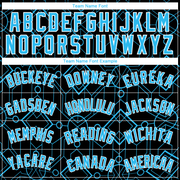 Custom Black Sky Blue-White Geometric Shapes Authentic City Edition Basketball Jersey
