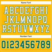 Custom Gold Kelly Green-White Mesh Authentic Football Jersey