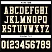 Custom Black White-Old Gold Mesh Authentic Football Jersey