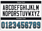 Custom Panther Blue Black-Gray Mesh Drift Fashion Football Jersey