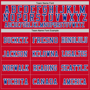 Custom Red Royal-White Mesh Authentic Throwback Football Jersey