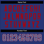 Custom White Royal-Scarlet Mesh Split Fashion Football Jersey