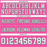 Custom Pink White-Kelly Green Mesh Authentic Football Jersey