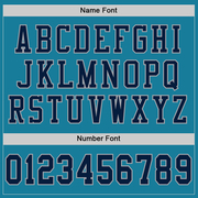 Custom Panther Blue Navy-Gray Mesh Authentic Football Jersey