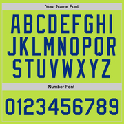 Custom Neon Green Royal-White Authentic Throwback Basketball Jersey