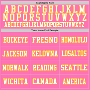 Custom Pink Gold-White Mesh Authentic Football Jersey