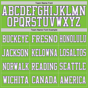 Custom Neon Green White-Purple Mesh Authentic Football Jersey