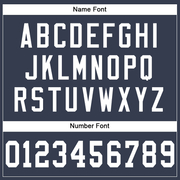 Custom Navy White Mesh Authentic Football Jersey