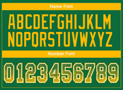 Custom Kelly Green Gold-White Mesh Drift Fashion Football Jersey