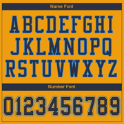 Custom Gold Navy-Powder Blue Mesh Authentic Football Jersey