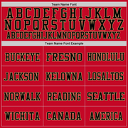 Custom Red Black-Old Gold Mesh Authentic Throwback Football Jersey