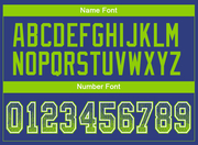 Custom Royal Neon Green-White Mesh Drift Fashion Football Jersey