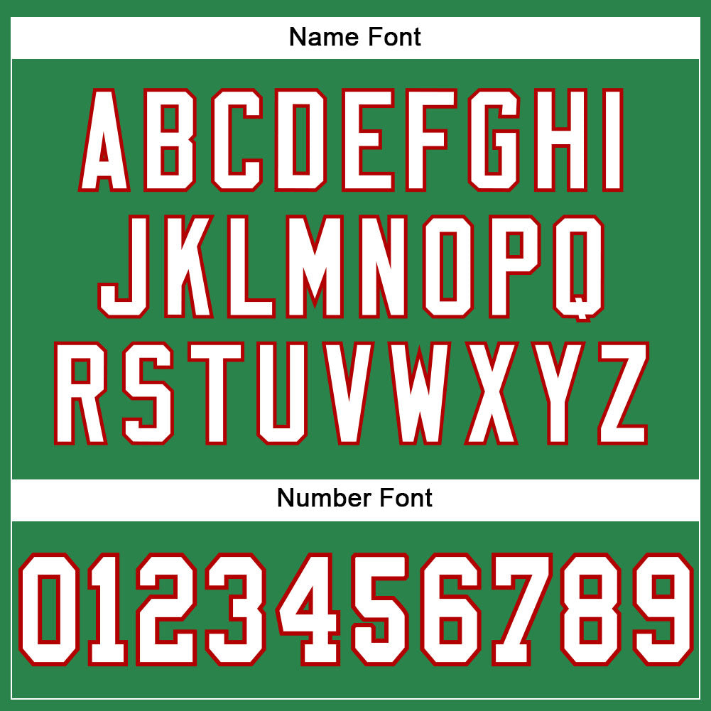 Custom Grass Green White-Red Mesh Authentic Football Jersey