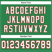 Custom Grass Green White-Red Mesh Authentic Football Jersey