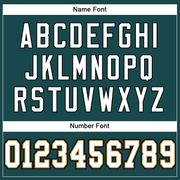 Custom Midnight Green White-Old Gold Mesh Authentic Football Jersey