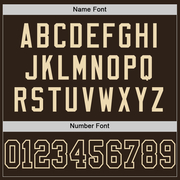 Custom Brown Brown-Cream Mesh Authentic Football Jersey