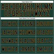 Custom Green Black-Old Gold Mesh Authentic Football Jersey