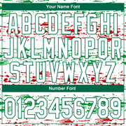 Custom White Kelly Green-Red 3D Mexico Authentic Basketball Jersey