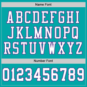 Custom Aqua White-Purple Mesh Authentic Football Jersey