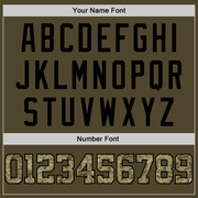 Custom Olive Camo-Black Authentic Throwback Salute To Service Basketball Jersey