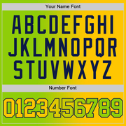 Custom Neon Green Yellow-Navy Authentic Gradient Fashion Basketball Jersey