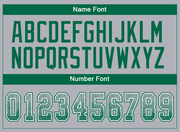 Custom Gray Kelly Green-White Mesh Drift Fashion Football Jersey