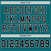 Custom Teal Black-White Mesh Authentic Football Jersey