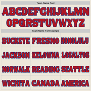 Custom Cream Red-Royal Mesh Authentic Football Jersey