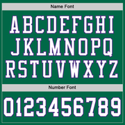 Custom Grass Green White-Purple Mesh Authentic Throwback Football Jersey