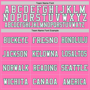 Custom Pink White-Kelly Green Mesh Authentic Throwback Football Jersey