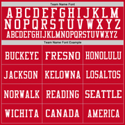 Custom Red White Mesh Authentic Football Jersey