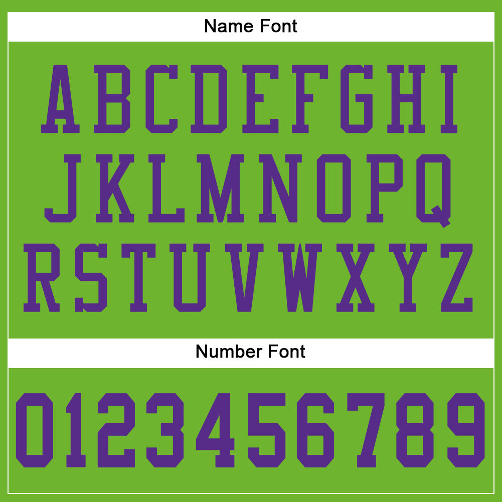 Custom Neon Green Purple Mesh Authentic Football Jersey