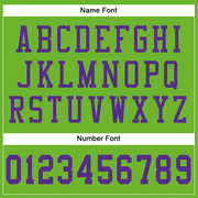 Custom Neon Green Purple Mesh Authentic Football Jersey