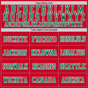 Custom Red Kelly Green-White Mesh Authentic Throwback Football Jersey